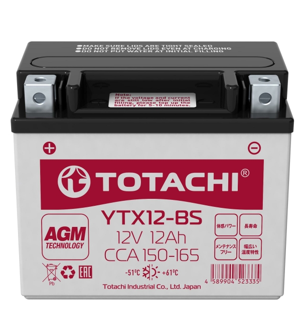 Totachi AGM YTX12-BS